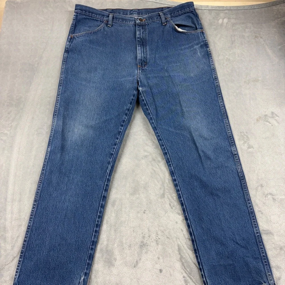 Rustler‎ Mens Size 40x32 Regular Fit Straight Leg Denim Jeans Blue Medium Wash